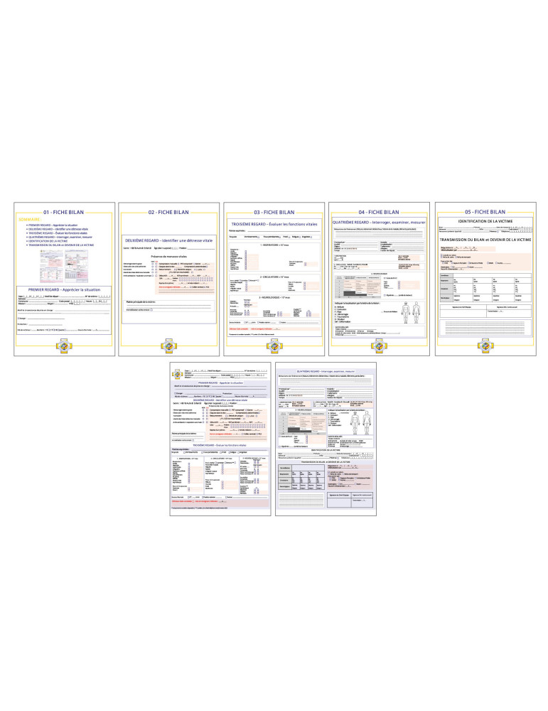 Lot de 7 supportS pédagogique fiche bilan 1000x650mm