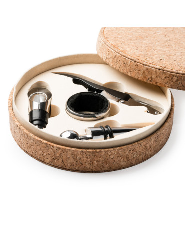 Service a vin liège personnalisable 2