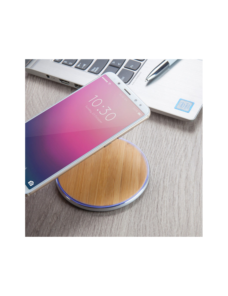 Chargeur induction bambou personnalisable